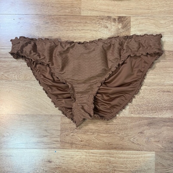 Victoria’s Secret Swim Light Brown Textured Cheeky Two Piece Swim Suit Set Beach - Picture 2 of 9